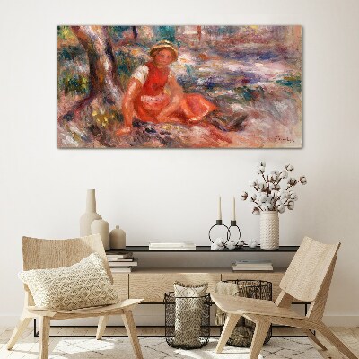 Tableau verre imprimé Moment d'été dans le parc