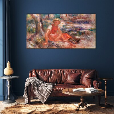 Tableau verre imprimé Moment d'été dans le parc