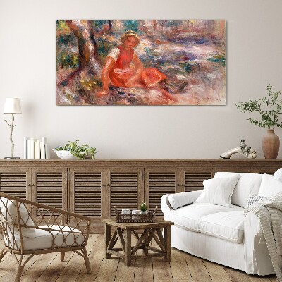 Tableau verre imprimé Moment d'été dans le parc