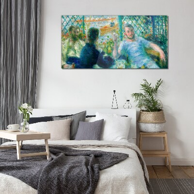 Tableau imprimé sur verre Rendez-vous à la fenêtre