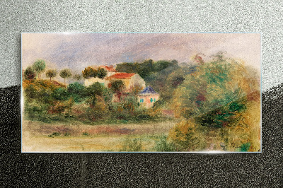 Tableau photo sur verre Un paysage idyllique avec une maison