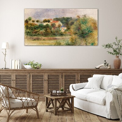 Tableau photo sur verre Un paysage idyllique avec une maison