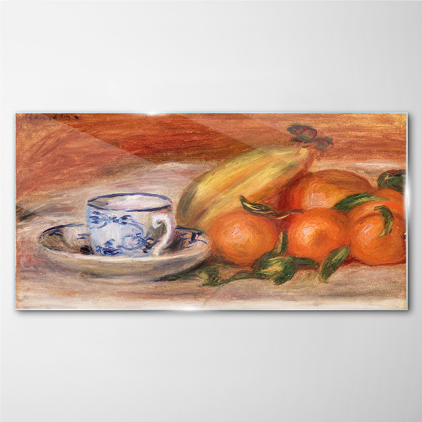 Tableau en verre Table de fruits avec une coupe