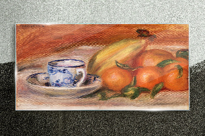 Tableau en verre Table de fruits avec une coupe