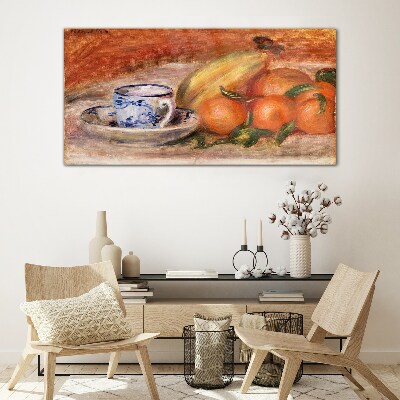 Tableau en verre Table de fruits avec une coupe