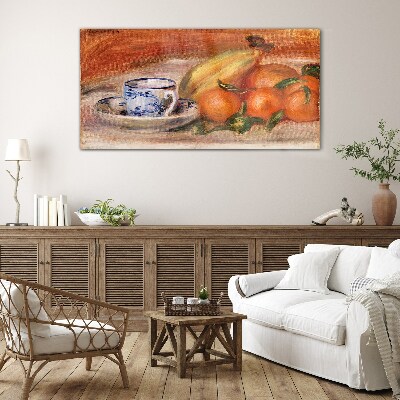 Tableau en verre Table de fruits avec une coupe