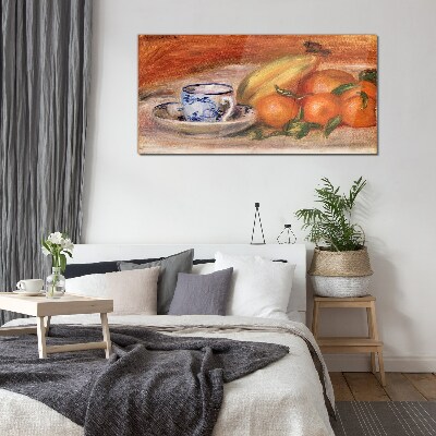 Tableau en verre Table de fruits avec une coupe