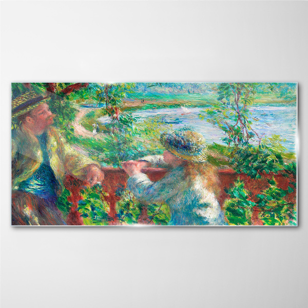 Tableau verre imprimé Un après-midi d'été au bord de la rivière