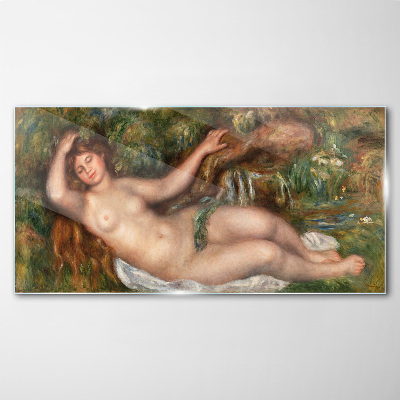 Tableau en verre Se baigner dans le ruisseau