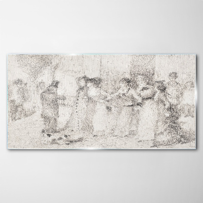 Tableau imprimé sur verre Une scène de la vie urbaine