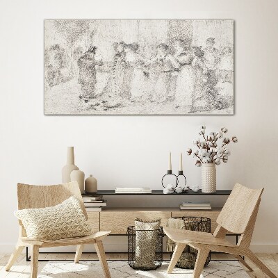 Tableau imprimé sur verre Une scène de la vie urbaine