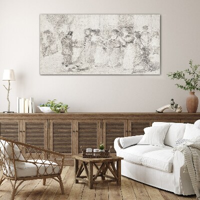 Tableau imprimé sur verre Une scène de la vie urbaine