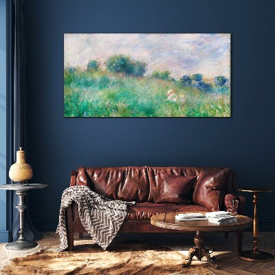 Tableau en verre Prairie au soleil