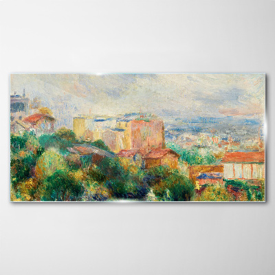 Tableau photo sur verre Paysage urbain aux tons pastel