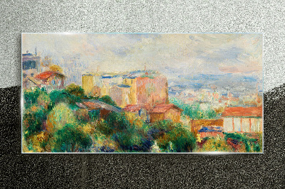 Tableau photo sur verre Paysage urbain aux tons pastel