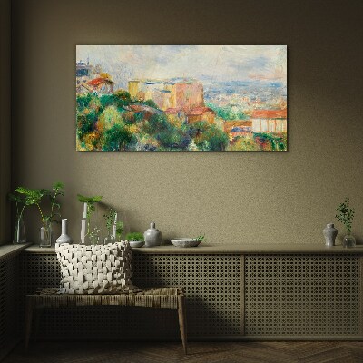 Tableau photo sur verre Paysage urbain aux tons pastel