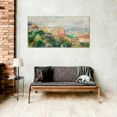 Tableau photo sur verre Paysage urbain aux tons pastel