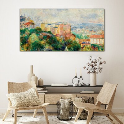 Tableau photo sur verre Paysage urbain aux tons pastel