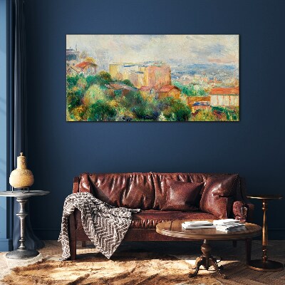 Tableau photo sur verre Paysage urbain aux tons pastel