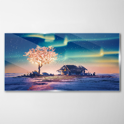 Tableau sur verre Une soirée magique sous les étoiles