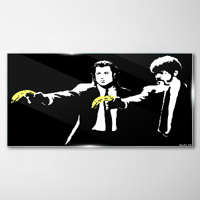 Tableau verre imprimé Bananes pop art