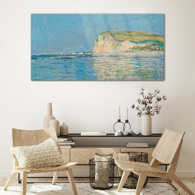 Tableau sur verre Falaises en bord de mer à la lumière du jour