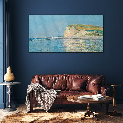 Tableau sur verre Falaises en bord de mer à la lumière du jour