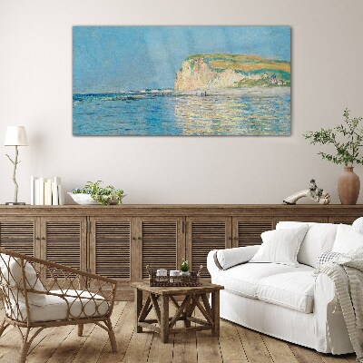 Tableau sur verre Falaises en bord de mer à la lumière du jour