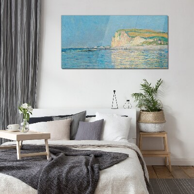 Tableau sur verre Falaises en bord de mer à la lumière du jour