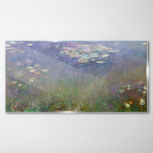 Tableau verre imprimé Reflets lilas dans l'eau