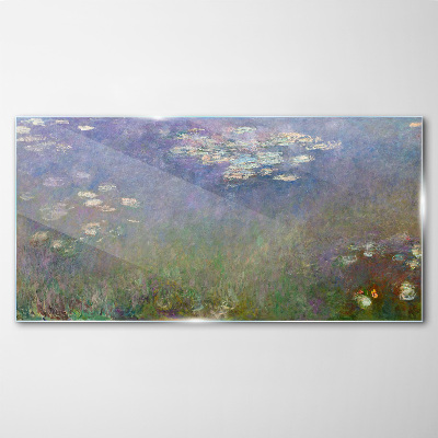 Tableau verre imprimé Reflets lilas dans l'eau