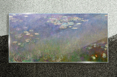 Tableau verre imprimé Reflets lilas dans l'eau