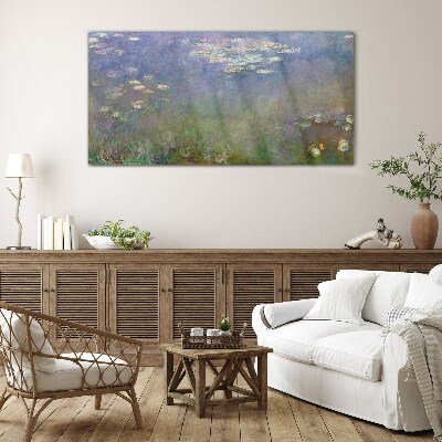 Tableau verre imprimé Reflets lilas dans l'eau