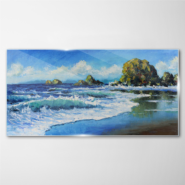 Tableau verre imprimé Mer calme par une journée ensoleillée