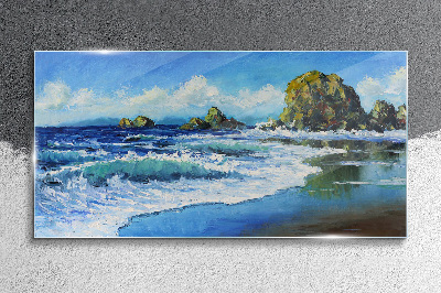 Tableau verre imprimé Mer calme par une journée ensoleillée