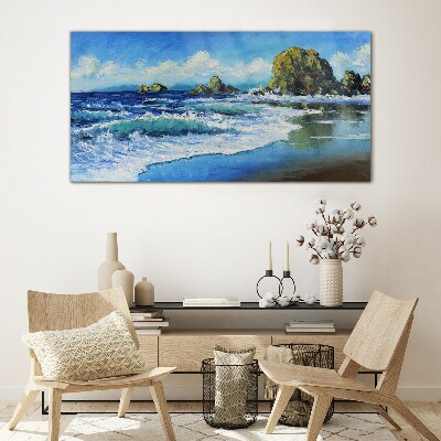 Tableau verre imprimé Mer calme par une journée ensoleillée