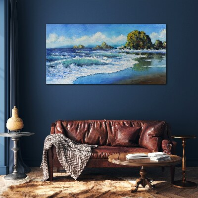 Tableau verre imprimé Mer calme par une journée ensoleillée