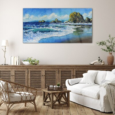 Tableau verre imprimé Mer calme par une journée ensoleillée