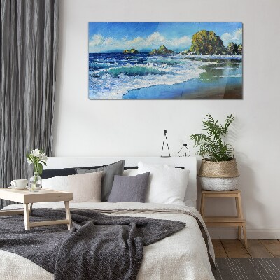 Tableau verre imprimé Mer calme par une journée ensoleillée