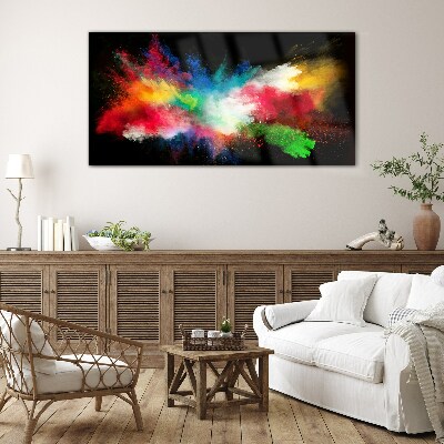 Tableau photo sur verre Expression des couleurs en mouvement