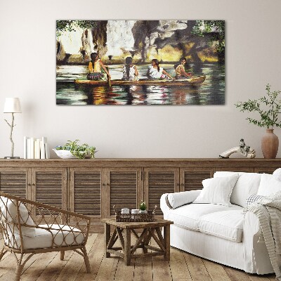 Tableau sur verre Reflets de l'eau de la vie quotidienne