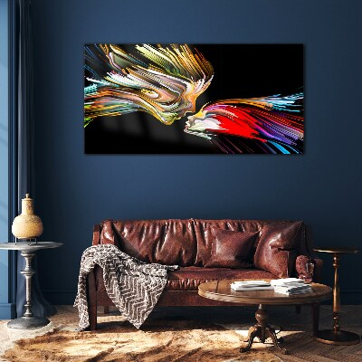 Tableau imprimé sur verre L'union des âmes colorées