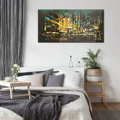 Tableau imprimé sur verre Métropole nocturne