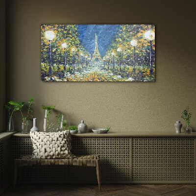 Tableau sur verre Une soirée à Paris