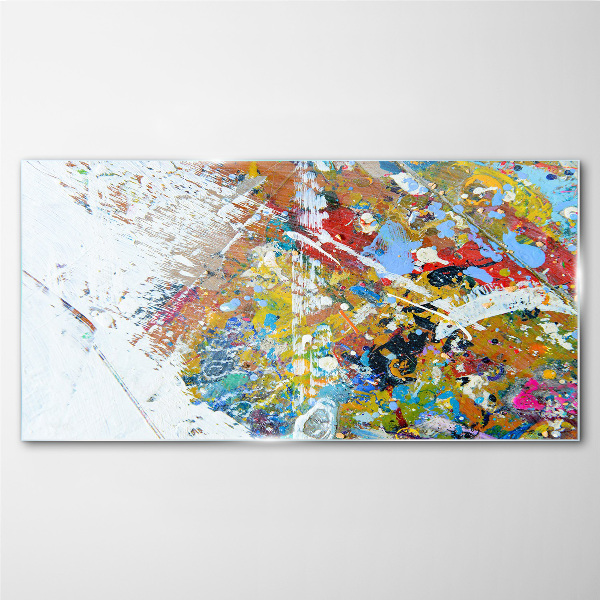 Tableau imprimé sur verre Chaos abstrait coloré