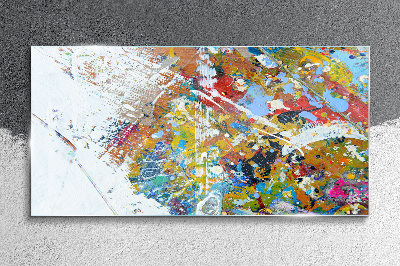 Tableau imprimé sur verre Chaos abstrait coloré