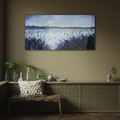 Tableau photo sur verre Une matinée tranquille au bord du lac