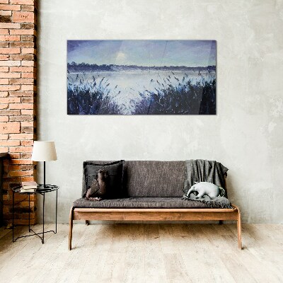 Tableau photo sur verre Une matinée tranquille au bord du lac