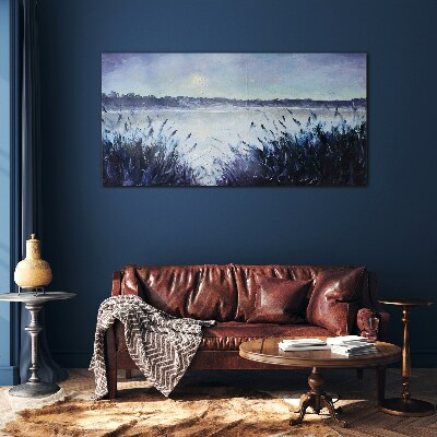 Tableau photo sur verre Une matinée tranquille au bord du lac