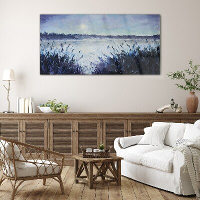 Tableau photo sur verre Une matinée tranquille au bord du lac